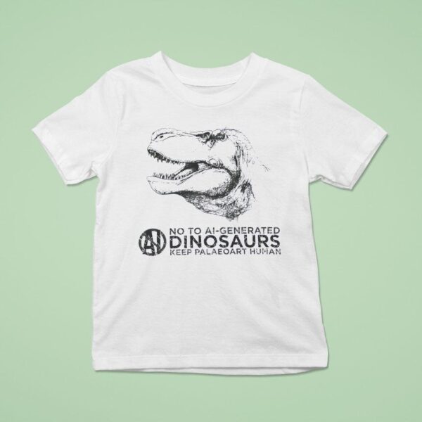 No To Ai Generated Dinosaurs Keep Paleoart Human T Shirt