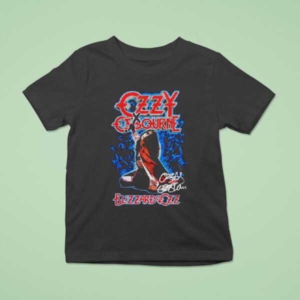 Ozzy Osbourne Blizzard Of Ozz Album Signature T Shirt