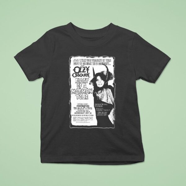 Ozzy Osbourne Diary Of A Madman Tour Des Moines Just When You Thought It Was Safe To Do Back To A Concer T Shirt