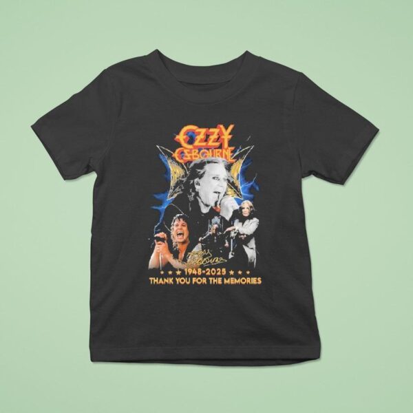Ozzy Osbourne Thank You For The Memories Signature T Shirt
