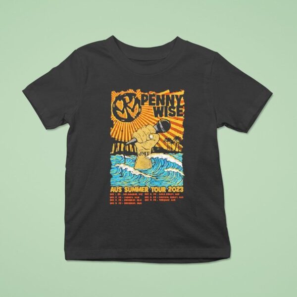 Pennywise Jmt Aus Summer Tour Dates Hand Mic T Shirt