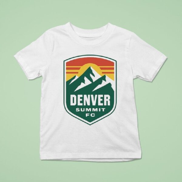 Peyton Wearing Denver Summit Fc Logo T Shirt