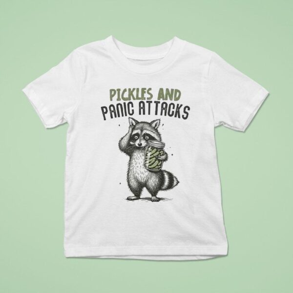 Pickles And Panic Attacks Raccoon T Shirt