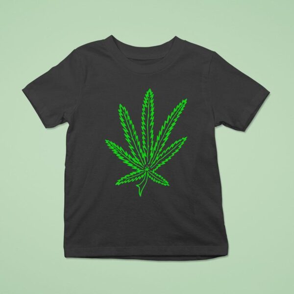 Pot Leaf Weed Logo T Shirt