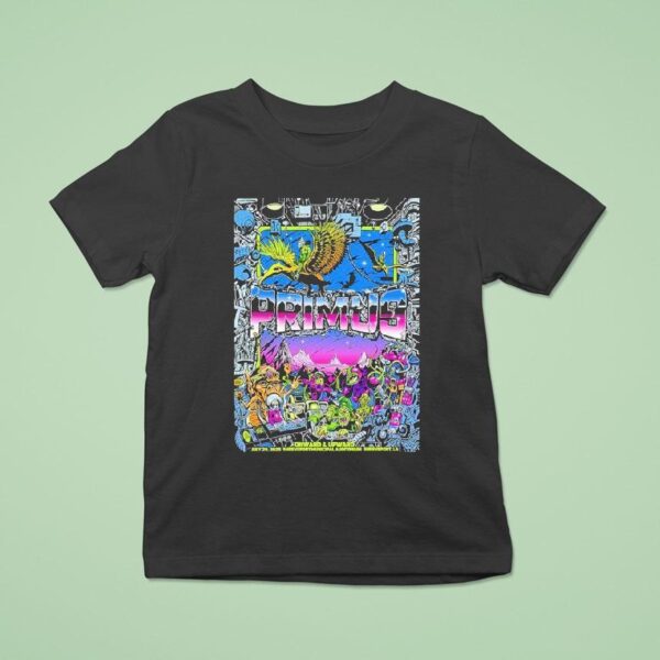 Primus Shreveport Los Angeles Gig At Shreveport Municipal Auditorium On July Onward And Upward Tour T Shirt