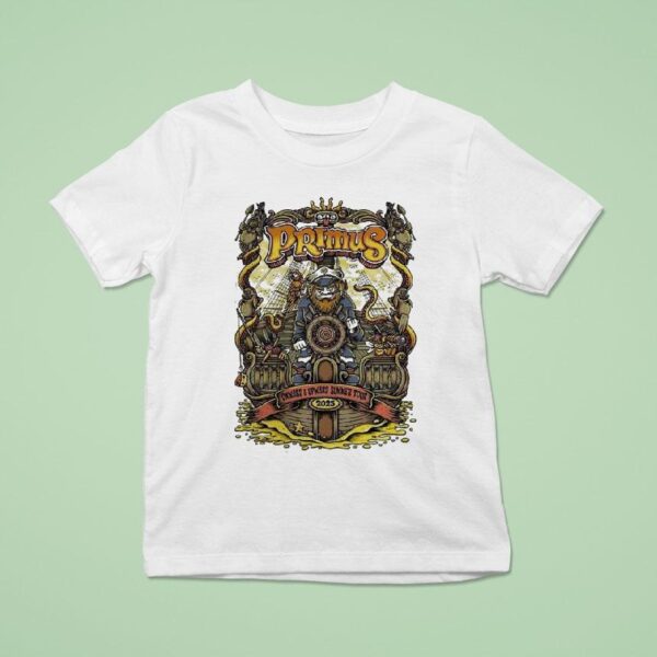 Primus Tour Onward Upward Summer Tour At Sea In Usa On Summer Pirate Cheese Ship T Shirt