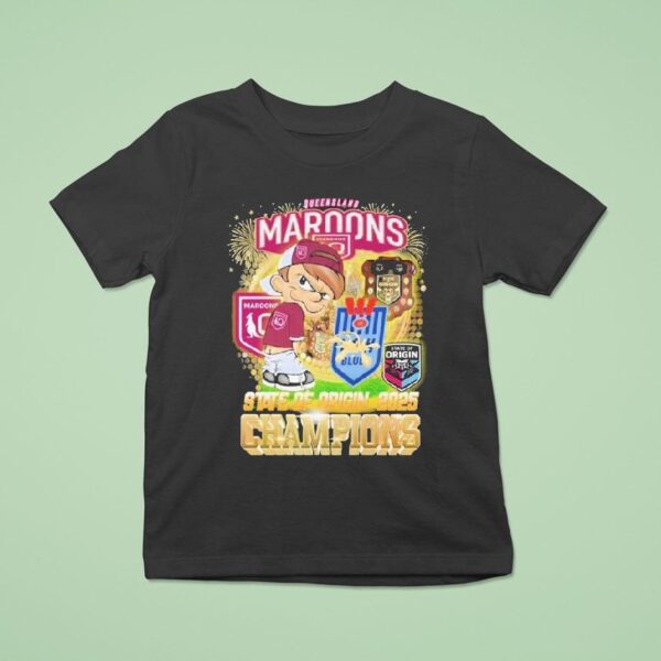 Queensland Maroons State Of Origin Champions Pee T Shirt