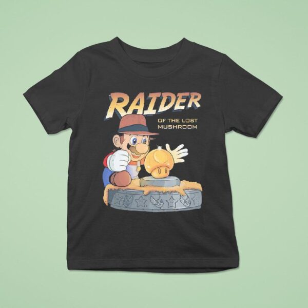 Raider Of The Lost Mushroom Mario As Indiana Jones T Shirt