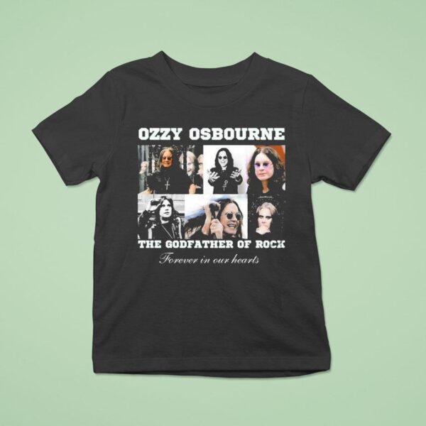 Rip Ozzy Osbourne The Godfather Of Rock Forever In Our Hearts T Shirt