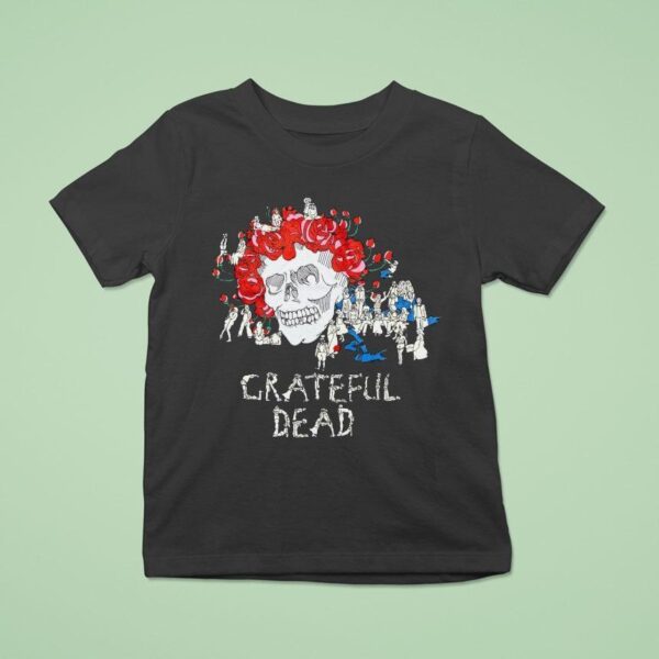 Rotter And Friends Grateful Dead Skull T Shirt