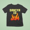Sabrina Ionescu Wearing Saniya Is Fire T Shirt