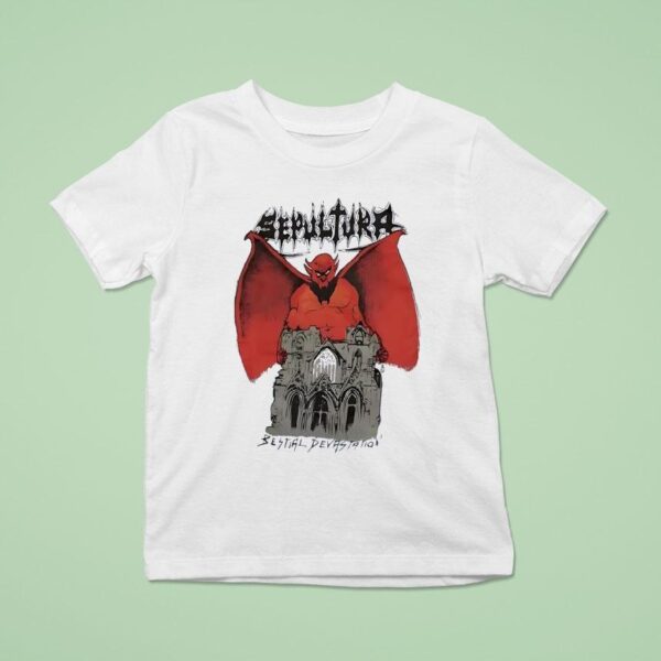 Sepultura Bestial Devastation Devil T Shirt