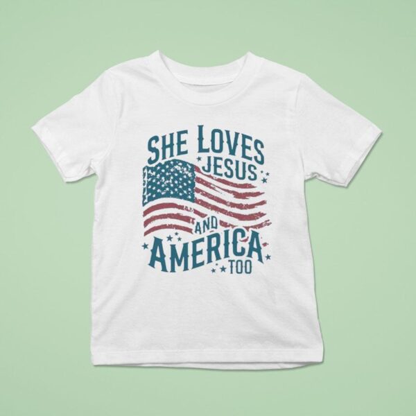 She Loves Jesus And America Too New T Shirt