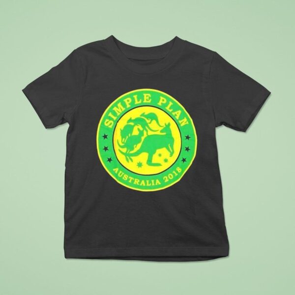 Simple Plan Australia Tour Kangaroo T Shirt