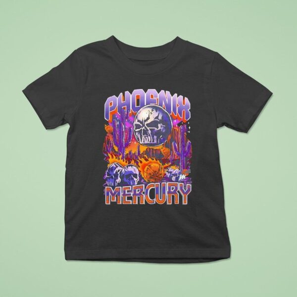 Skull Phoenix Mercury Basketball Graphic T Shirt