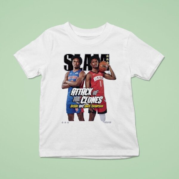Slam Ausar Thompson X Amen Thompson Attack Of The Clones Magazine T Shirt
