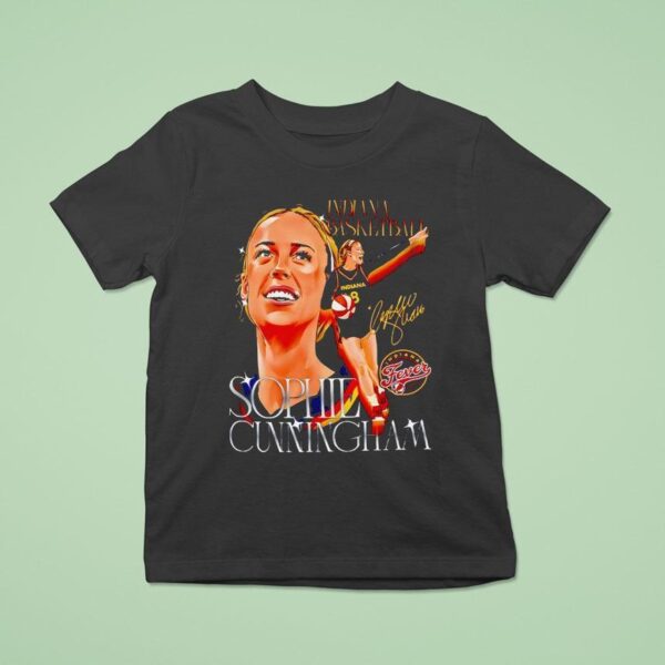 Sophie Cunningham Indiana Fever Basketball Signature T Shirt