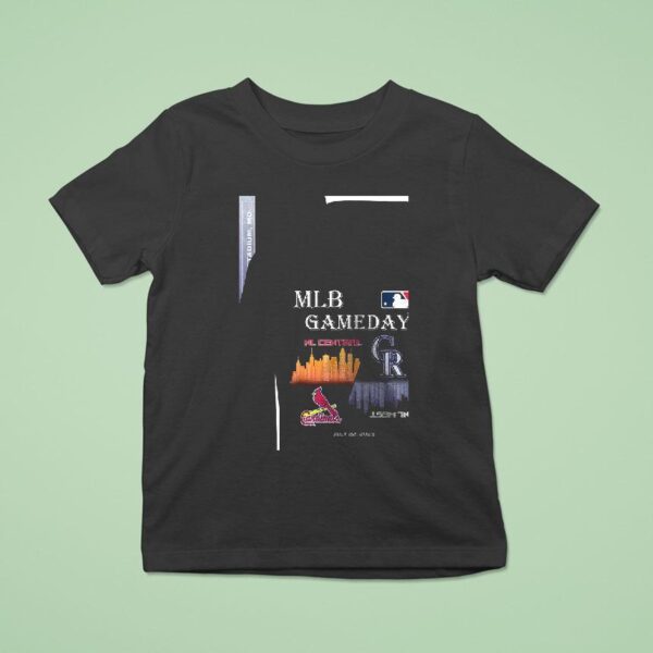 St Louis Cardinals Vs Colorado Rockies Mlb Gameday Schedule Skyline City T Shirt
