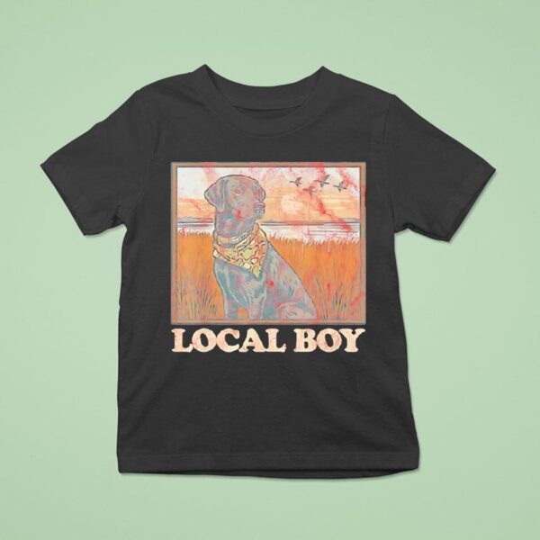 Sunset Dog In Field Local Boy T Shirt