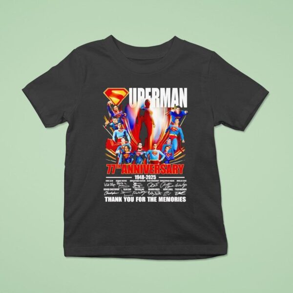 Superman Th Anniversary Signatures Thank You For The Memories T Shirt