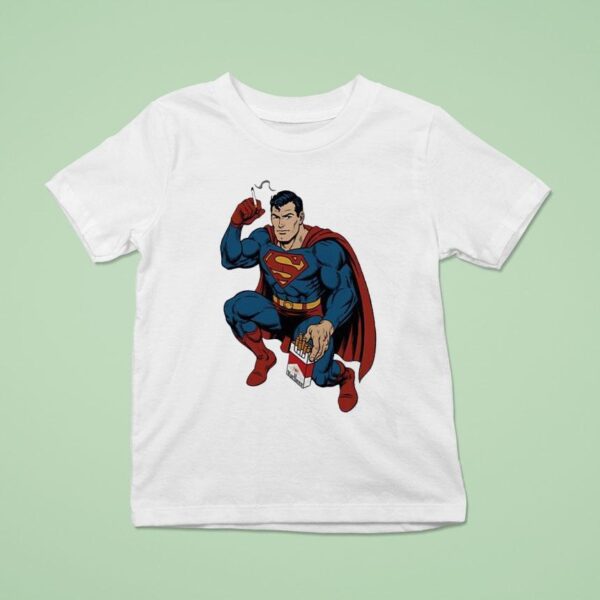 Superman Smoking Cartoon T Shirt