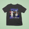Texas City Skyline Garcia Texas Rangers And Parsons Dallas Cowboys Signatures T Shirt