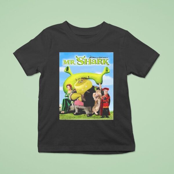 The Bad Guys Mr Shark Collab With Shrek T Shirt