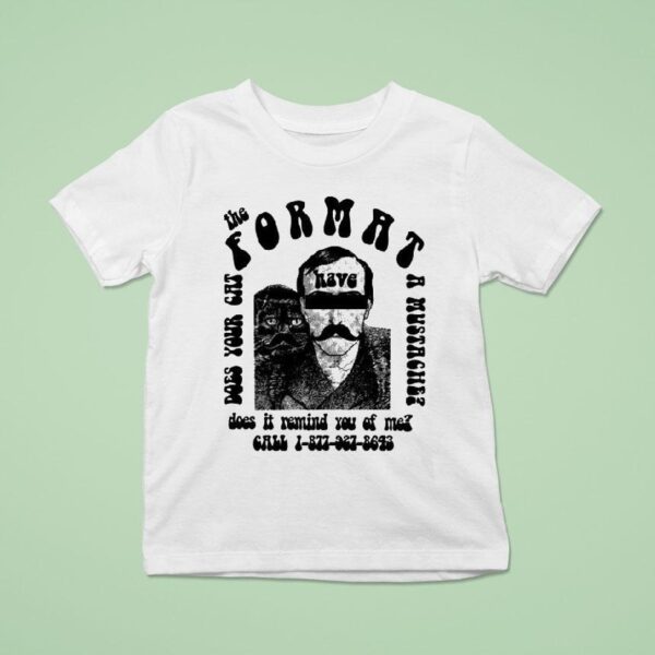 The Format Have Does Your Cat A Mustache Does It Remind You Of Me T Shirt