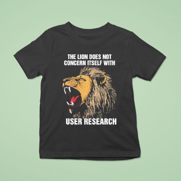 The Lion Does Not Concern Itself With User Research Tiger T Shirt