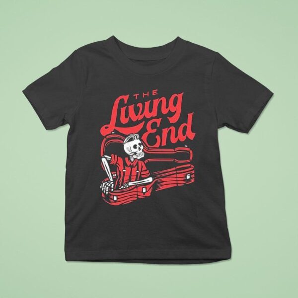 The Living End Guitar Case Skeleton T Shirt