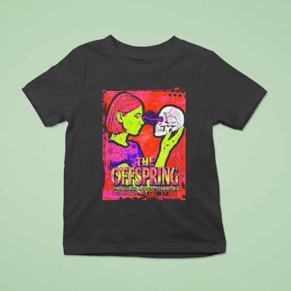 The Offspring Show At Pine Knob Music Theatre In Clarkston Michigan On July With Skull And Psychedelic Girl T Shirt