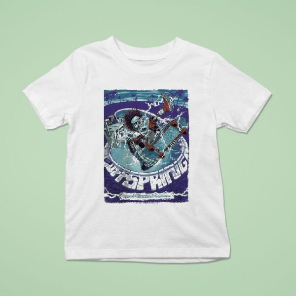 The Offspring Supercharged Tour In Toronto On Canada Concert At Budweiser Stage On July Skating Skeleton T Shirt