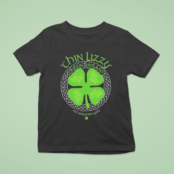 Thin Lizzy Dublin Ireland Celtic Shamrock T Shirt