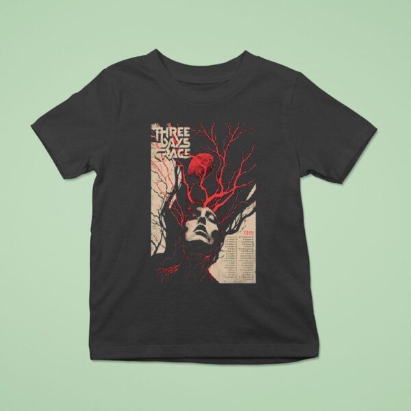 Three Days Grace Alienation Tour Dates T Shirt