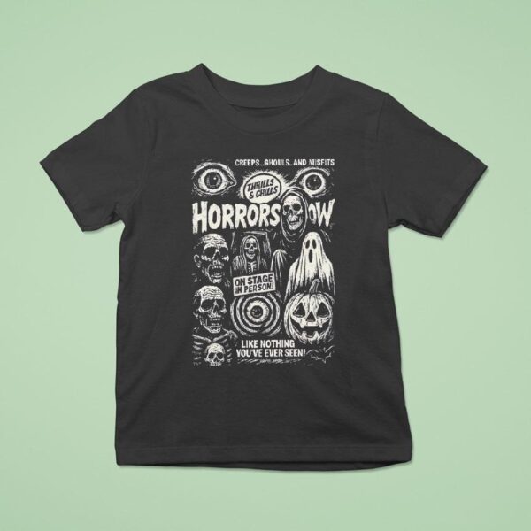 Thrills And Chills Horror Show On Stage In Person Halloween T Shirt