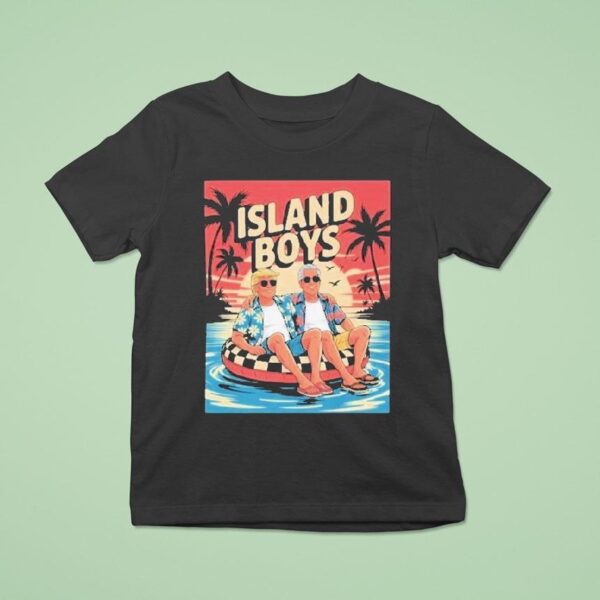 Trump And Jeffrey Epstein Island Boys Beach T Shirt