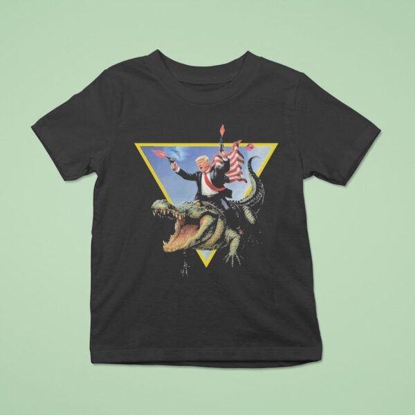Trump Riding Alligator Alcatraz Gator T Shirt