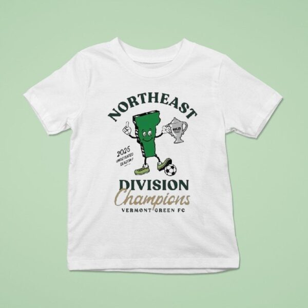 Vermont Green Fc Division Northeast Undefeated Season Champions T Shirt