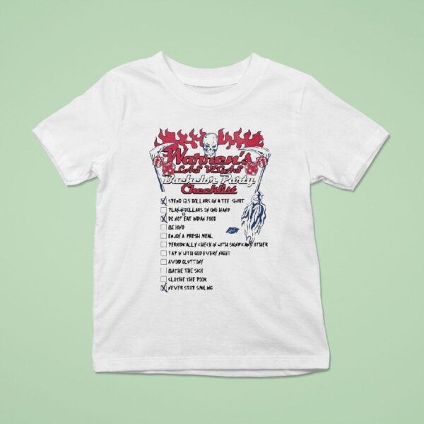 Warren Lotas Bachelor Party Bachelor Party Checklis T Shirt