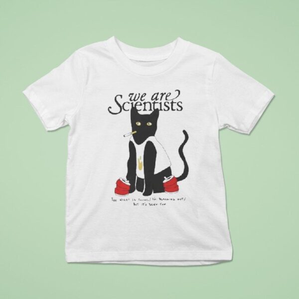 We Are Scientists The Night Is Young In Blacking Out But It S Been Fun Washed Up Cat Cigarettes T Shirt