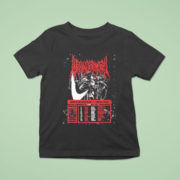 Within Destruction Europe Tour Death Metal Extreme Metal Countries Festival Dates T Shirt