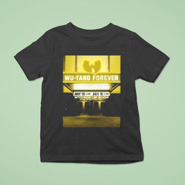 Wu Tang Clan Pop Up At Irving Plaza In New York On July Yellow Neon Marquee T Shirt