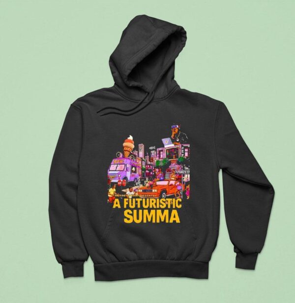 A Futuristic Summa Rap Album Cover Street Art Cartoon Hip Hop Hoodie