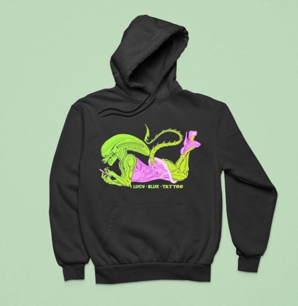 Alien Luc Blue Tattoo Xenomorph Hoodie