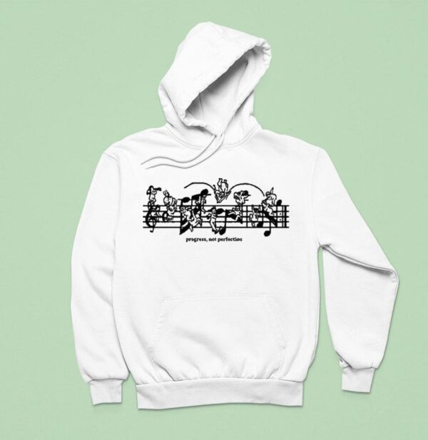 Ally Beardsley Wearing Progress Not Perfection Hoodie