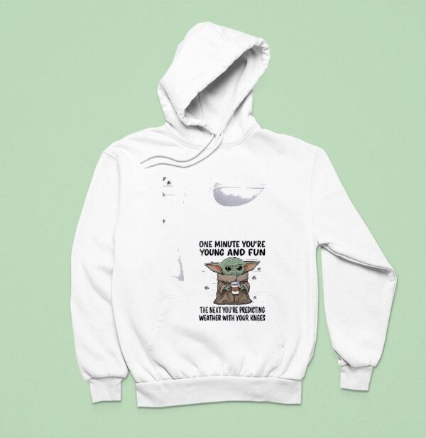 Baby Yoda One Minute You Re Young And Fun The Next You Re Predicting Hoodie