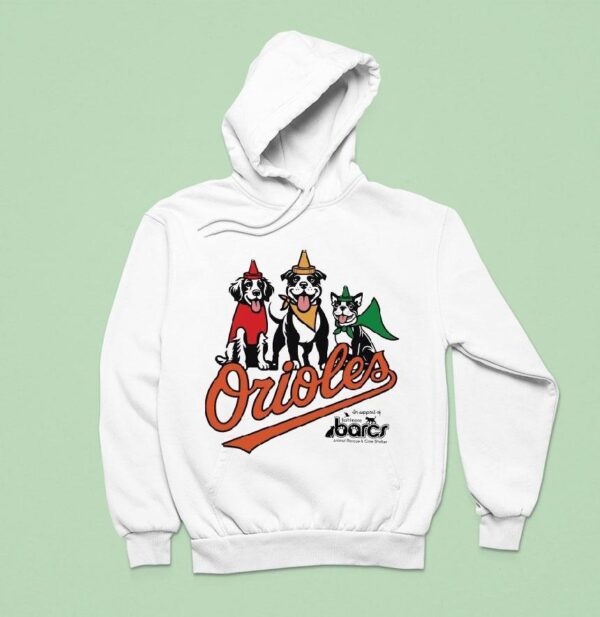 Baltimore Orioles Bark At Oriole Park Barcs Animals Rescue And Care Shelter Hoodie