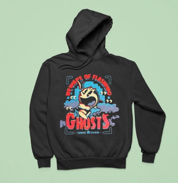 Beware Of Flashing Ghost Game Over Halloween Hoodie