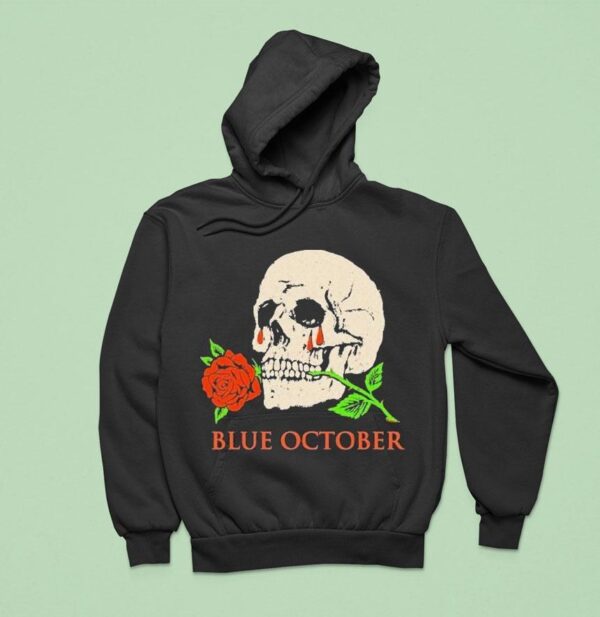 Blue October Where Did You Go I M Less Of A Mess These Days Skull Rose Hoodie