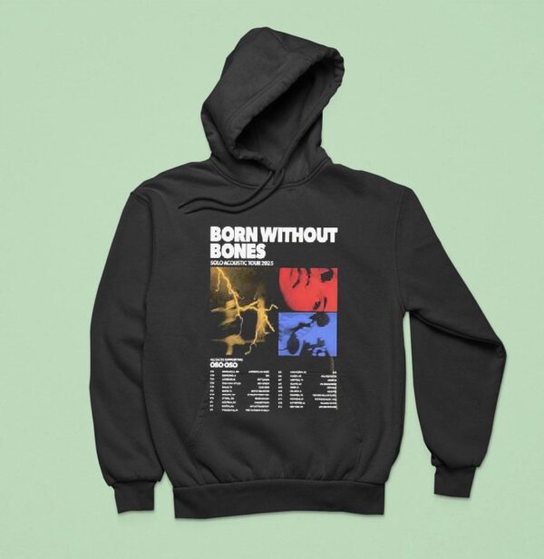 Born Without Bones Solo Acoustic Tour At Multiple Cities In Usa On July To September Dates Lightning And Portrai Hoodie